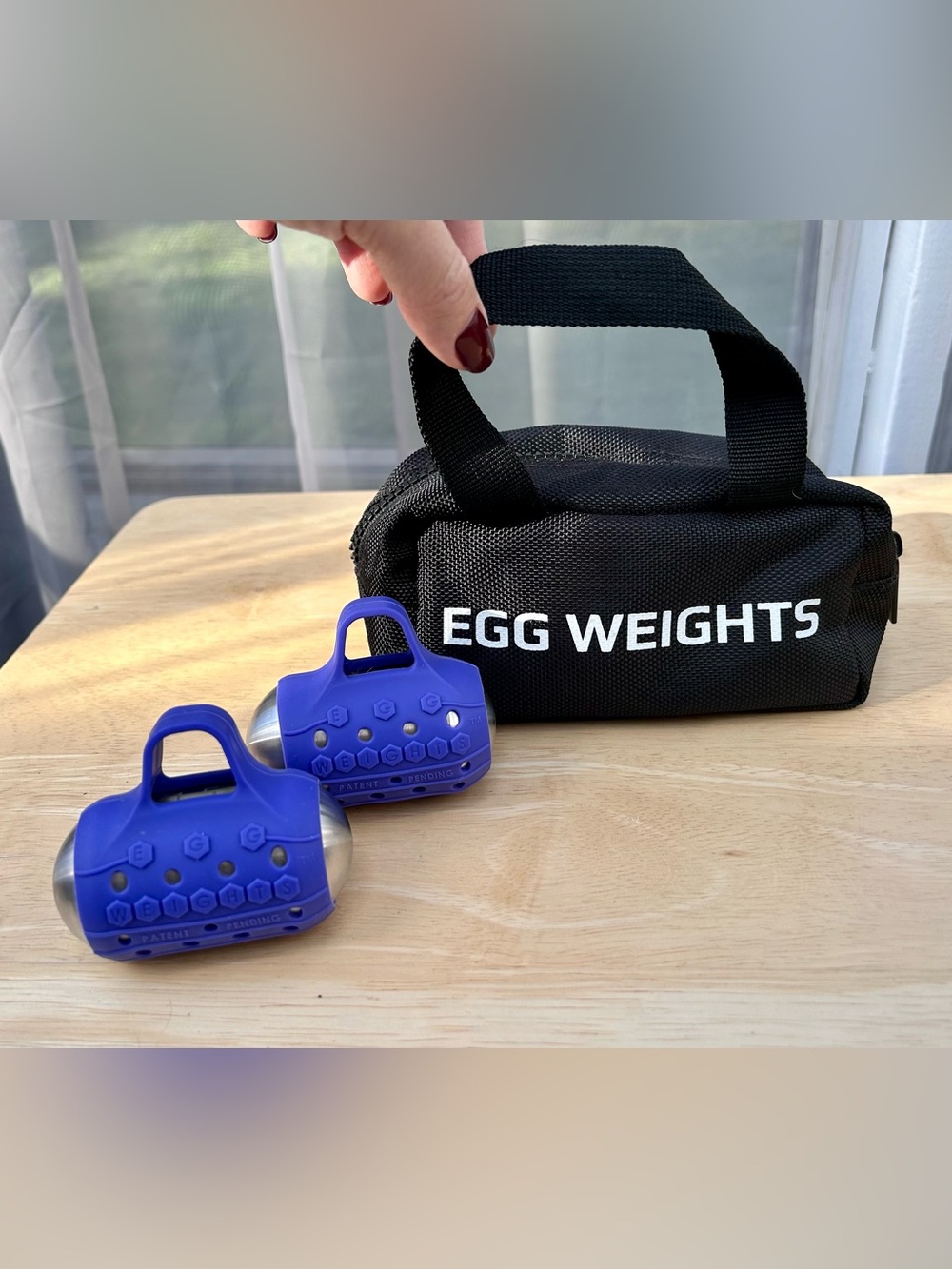 Egg Weights Cardio Hand Weights (Set of 2) with Carrying Case